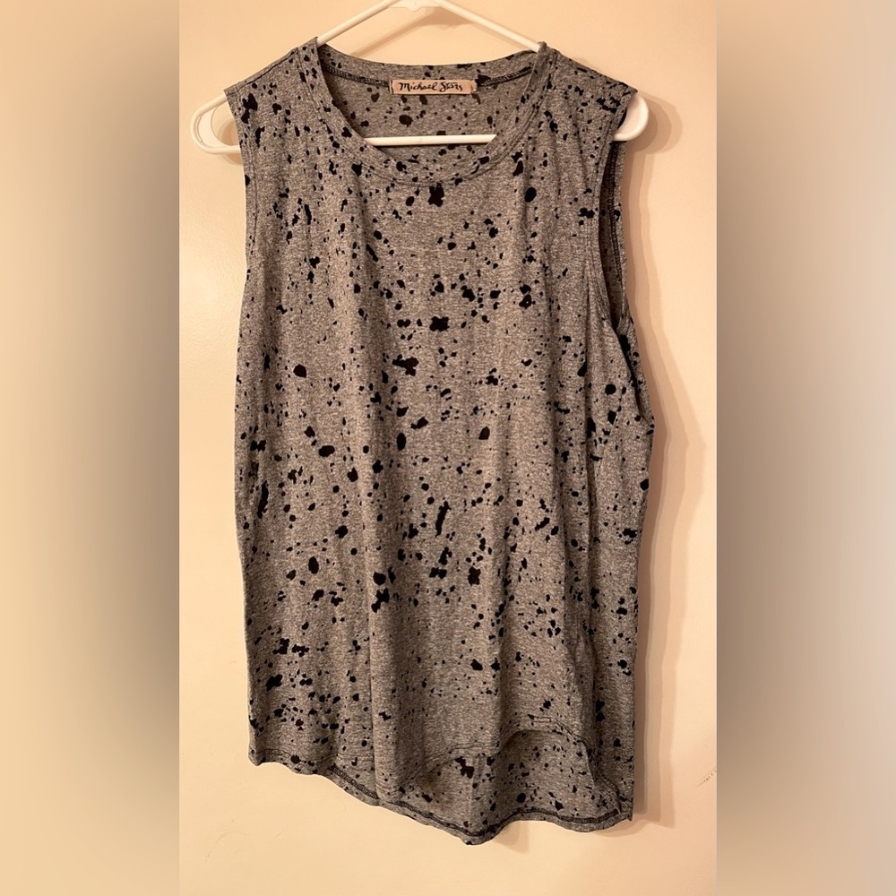 Michael Stars mesh spotted muscle tank